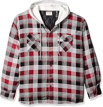 Wrangler Men's Quilted Flannel Shirt Jacket