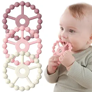 Seposeve 3-Pack Silicone Baby Teether