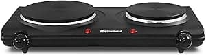 Elite Gourmet EDB-302BF Double Burner Hot Plate