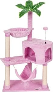 KIYUMI Cat Tree with Hammock & Toys