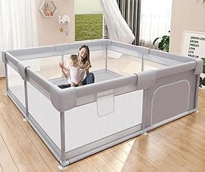 Baby Playpen with Breathable Mesh
