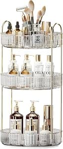 360Β° Rotating 3-Tier Makeup Organizer