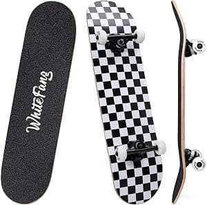 WhiteFang Complete Skateboard for Beginners